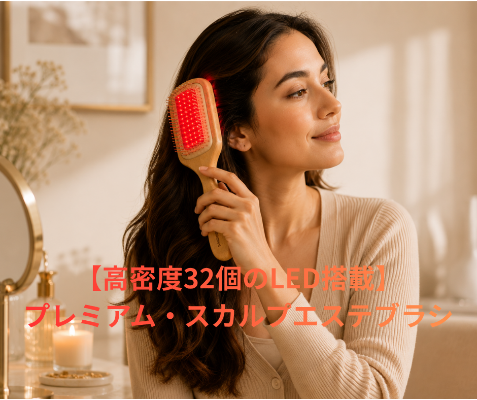 いつものブラッシングを、極上のスカルプエステに。VivaBrush Glow（BRUSH32LED)
